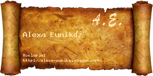 Alexa Euniké névjegykártya